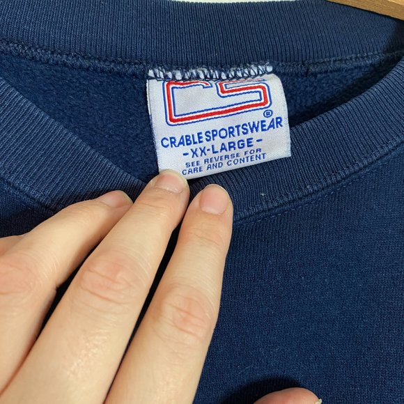 Vintage Crable Sportswear Dallas Cowboys Football Embroidered Sweatshirt XXL - Picture 3 of 5